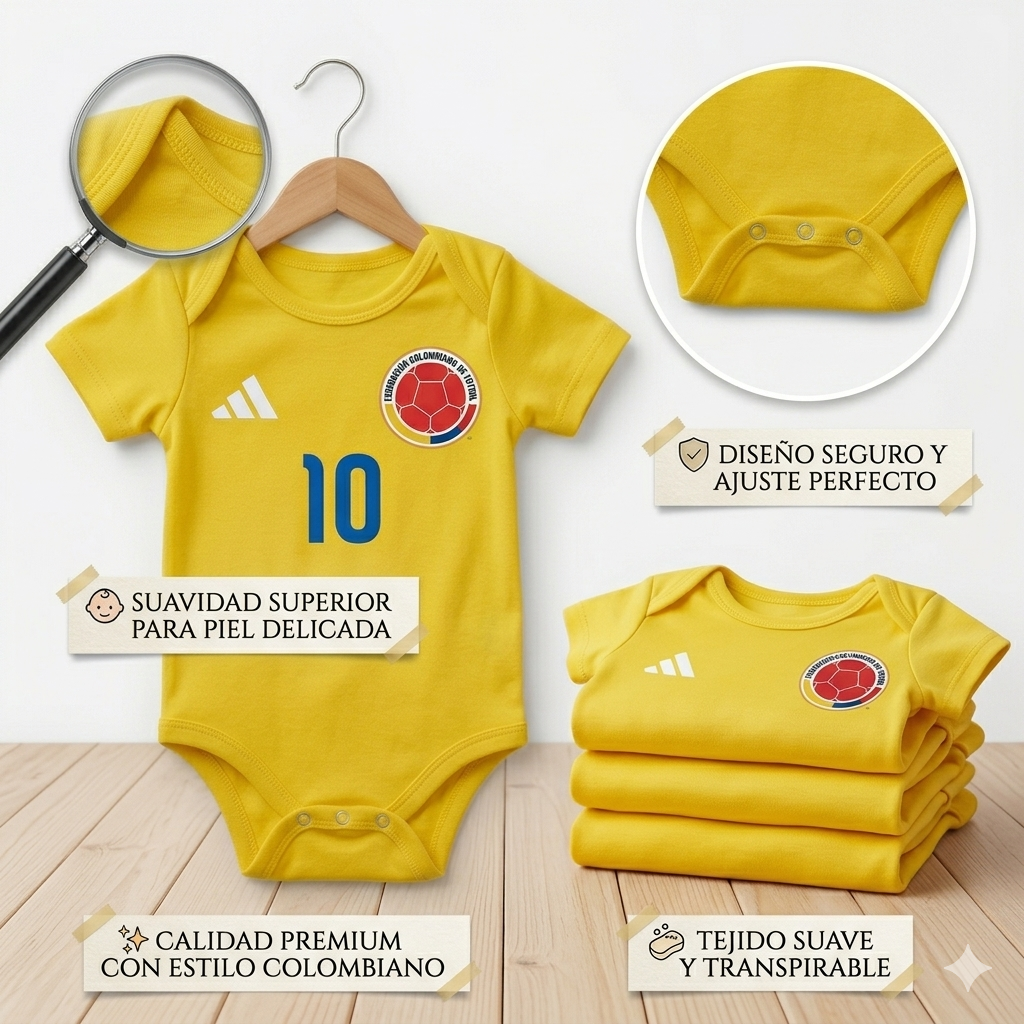 Set x3 Bodys Bebé Colombia – Edición Fútbol- Pack x3