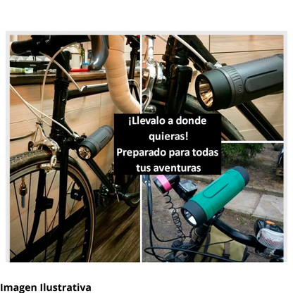 Parlante + Linterna para Bicicleta 3 en 1 🚴‍♂️