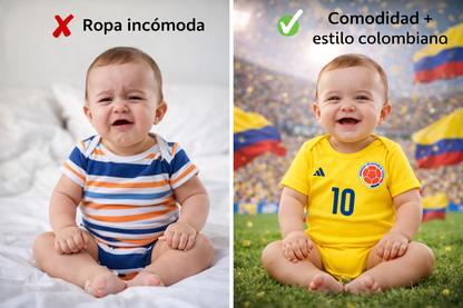 Set x3 Bodys Bebé Colombia – Edición Fútbol- Pack x3