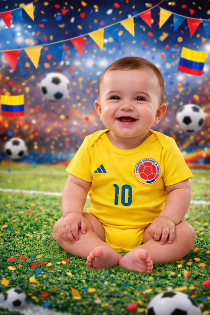 Set x3 Bodys Bebé Colombia – Edición Fútbol- Pack x3