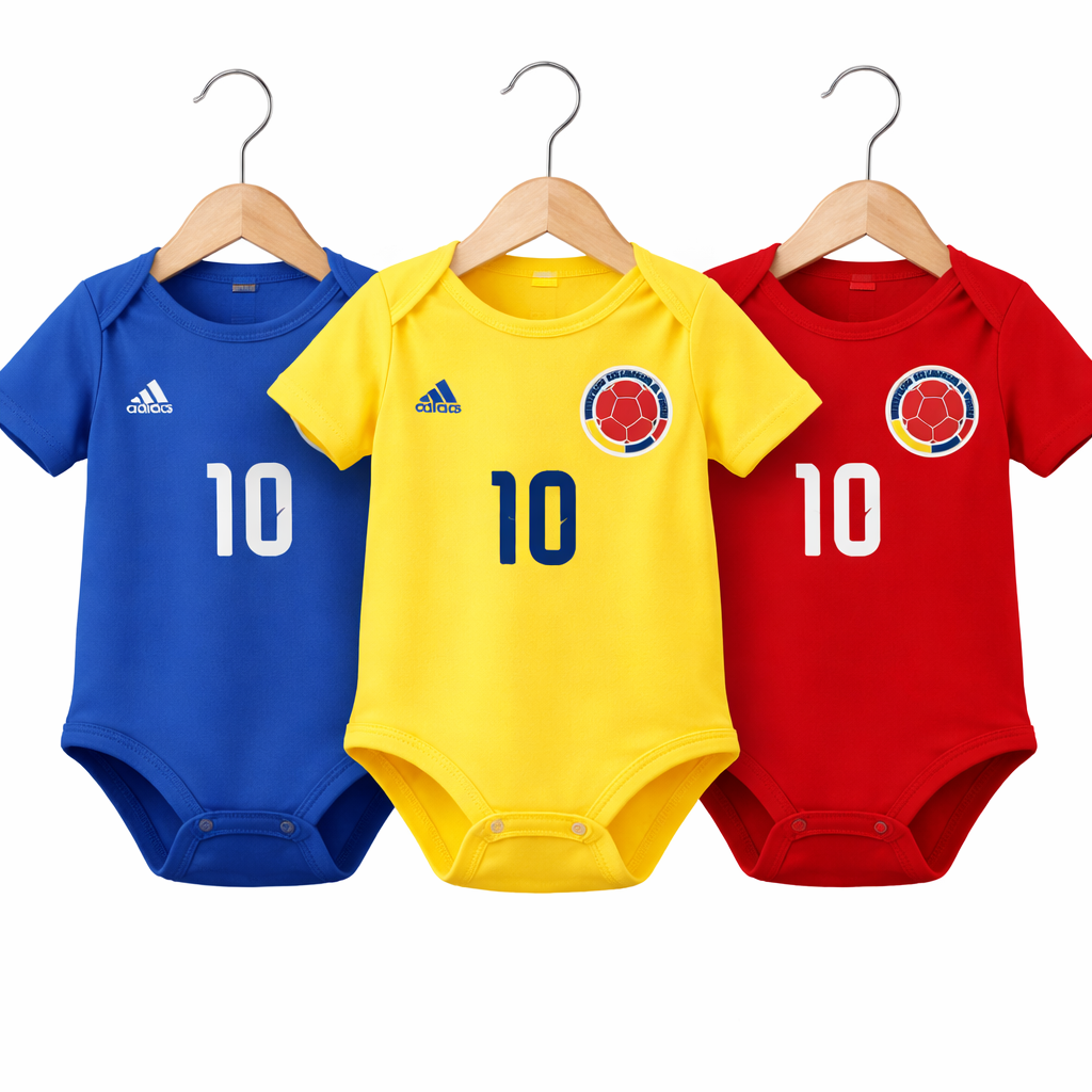 Set x3 Bodys Bebé Colombia – Edición Fútbol- Pack x3