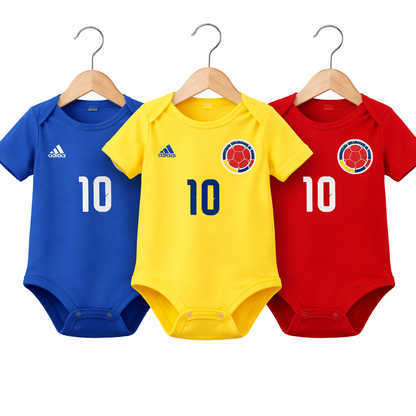 Set x3 Bodys Bebé Colombia – Edición Fútbol- Pack x3