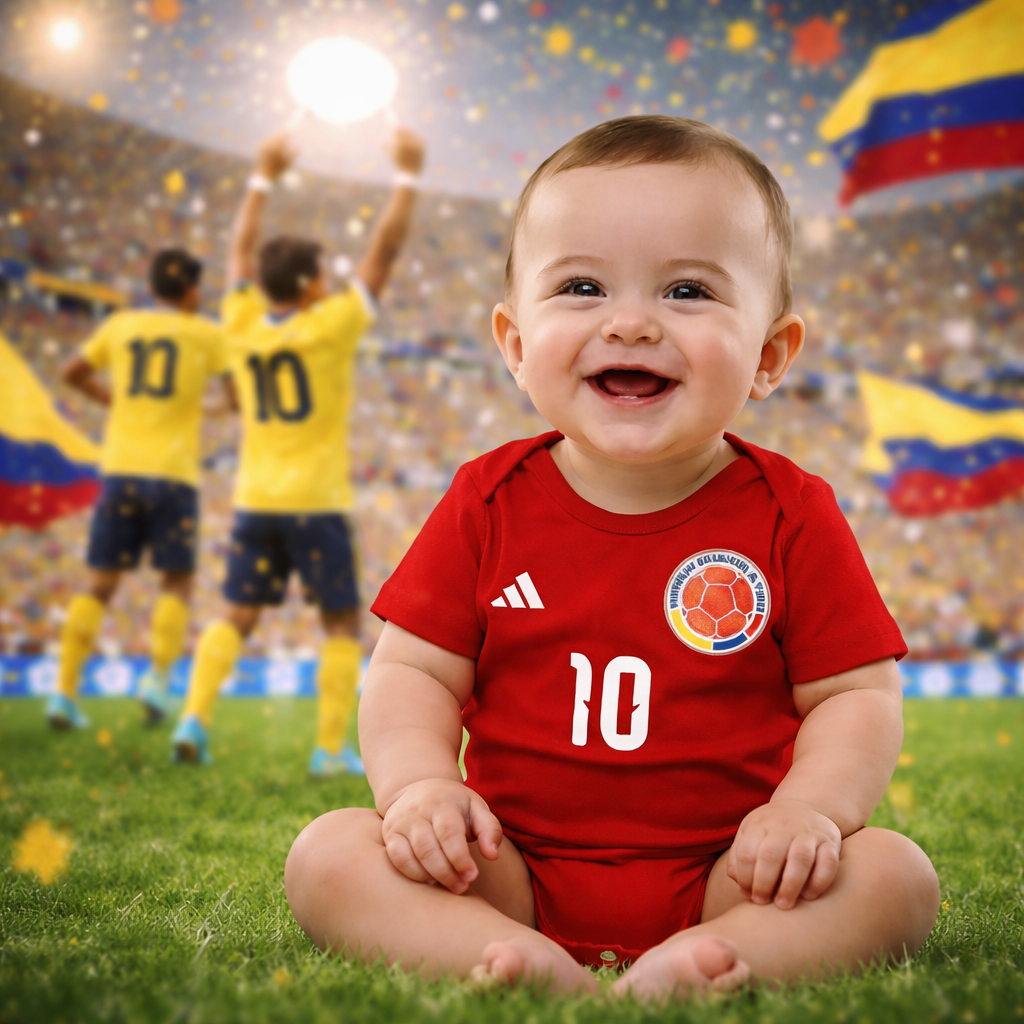 Set x3 Bodys Bebé Colombia – Edición Fútbol- Pack x3
