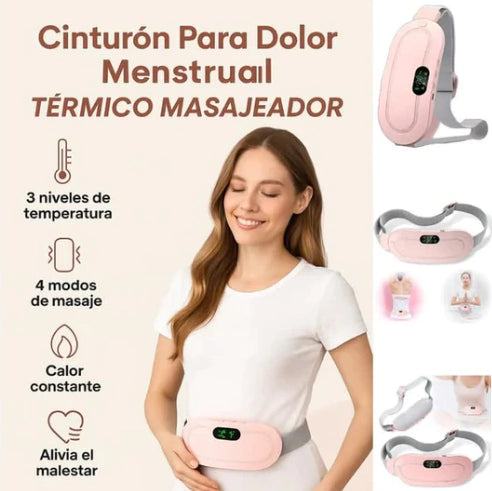 Cinturón térmico portátil inalámbrico para cólicos y dolores